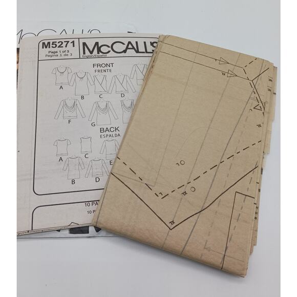 McCalls M5271 Size Z L XL Misses Tops & Tank Top Shirts Uncut 2006 - Picture 3 of 4